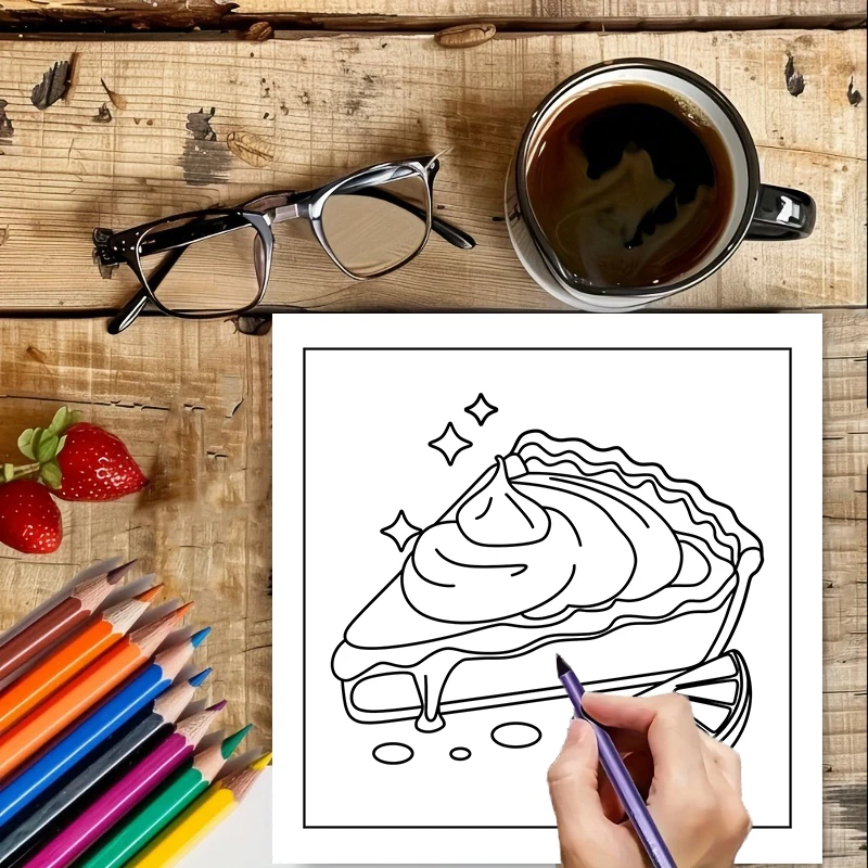 簡単なお食事や軽食の塗り絵ブック 大人向け塗り絵ブック、誕生 - Food And Snacks Coloring Book のレビューと価格