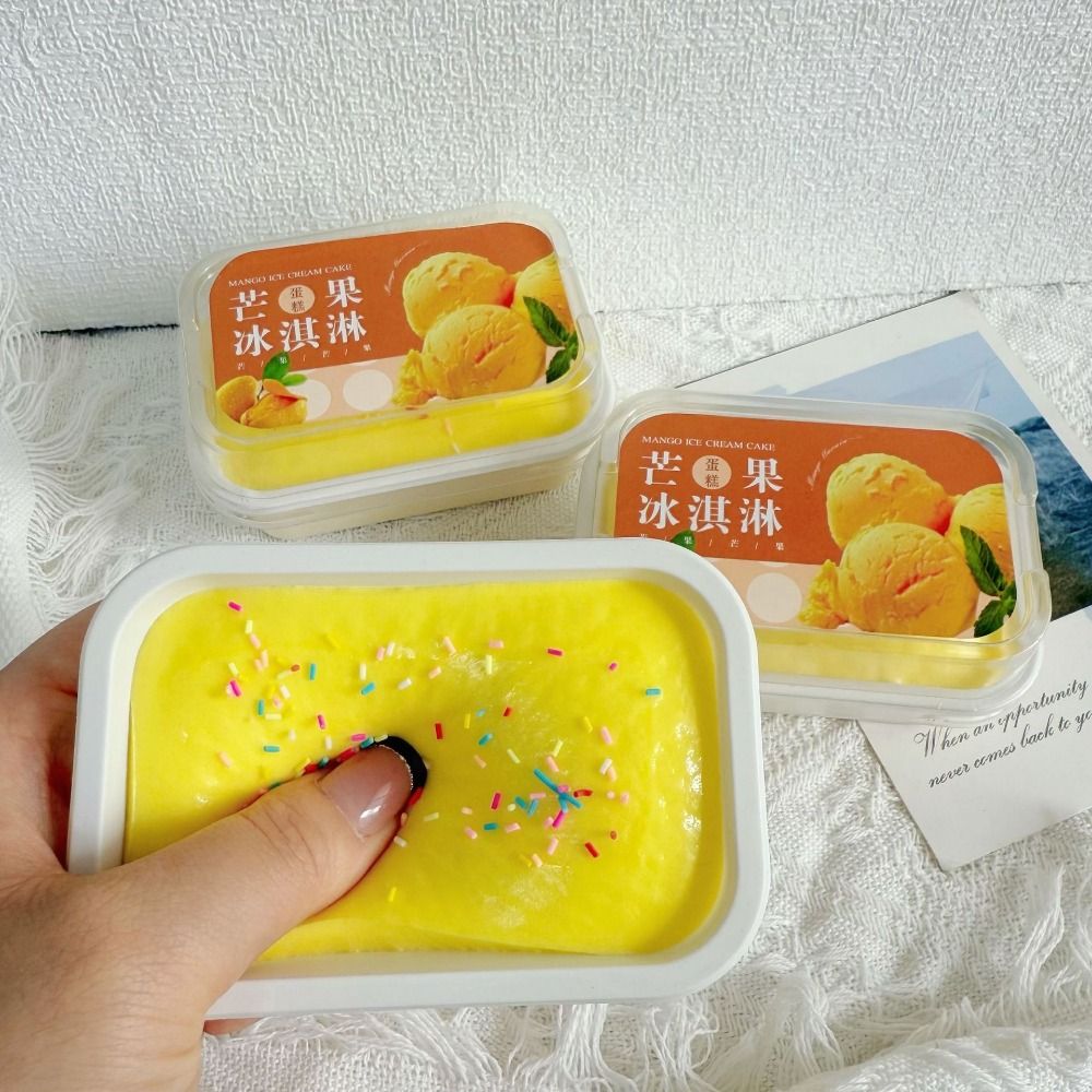 1pc スティッキーボックスケーキスクイーズおもちゃスローラ - Korean Food Snacks のレビューと価格