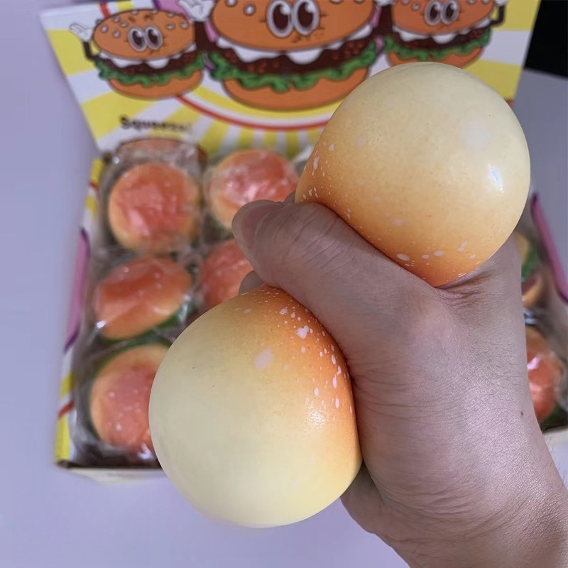 1個入り スクイーズハンバーガー ストレスボール 自閉症感覚 - Korean Food Snacks のレビューと価格