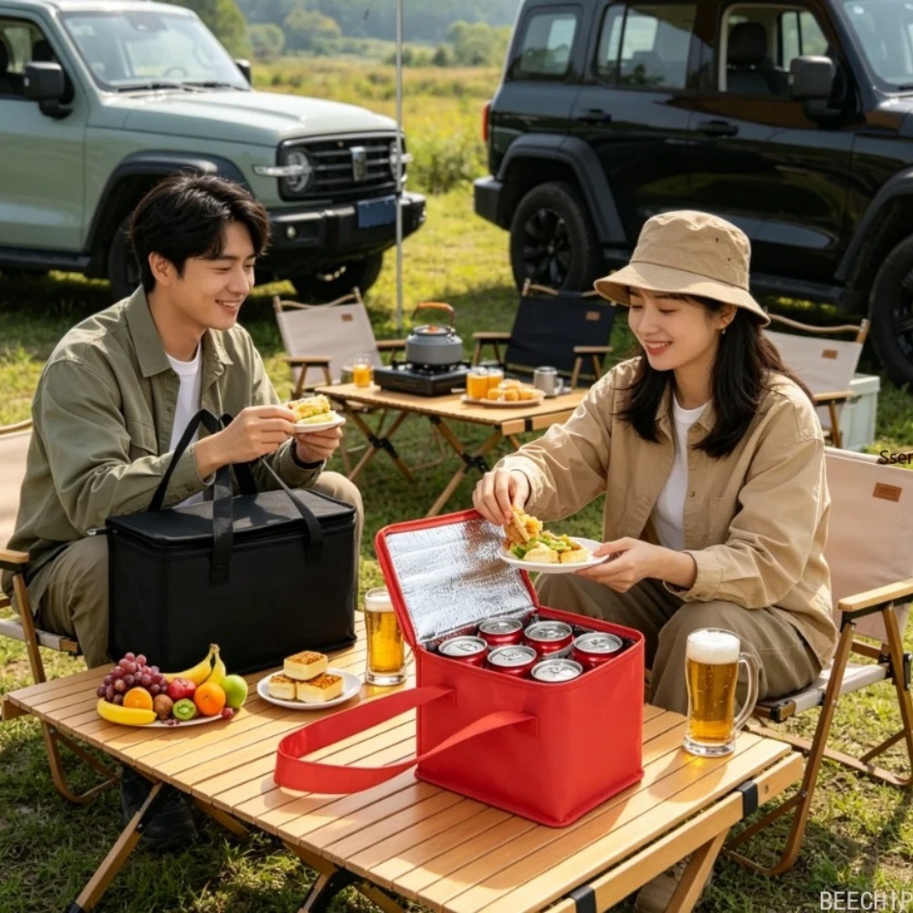 ポータブルランチクーラーバッグ 折りたたみ式断熱ピクニックア - Food Snacks Delivery のレビューと価格