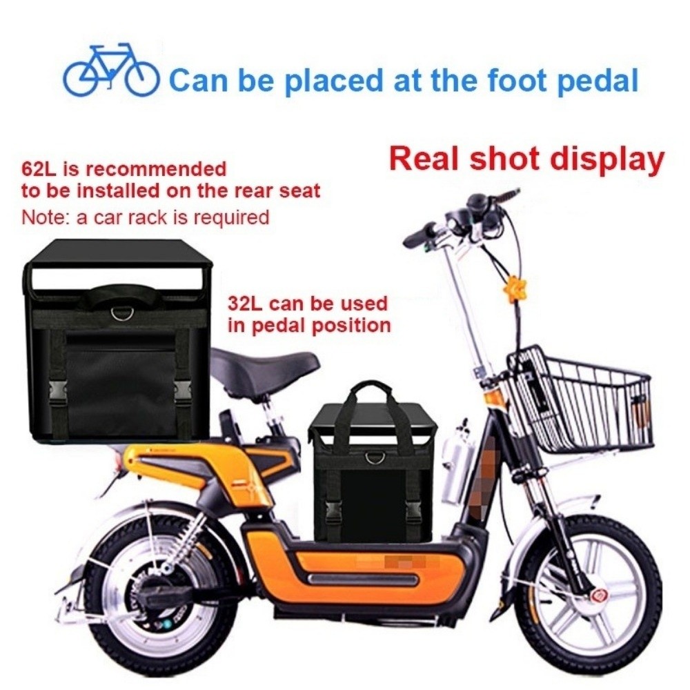 防水食品配達バッグ 32L/48L/62L オックスフォード - Food Snacks Delivery のレビューと価格
