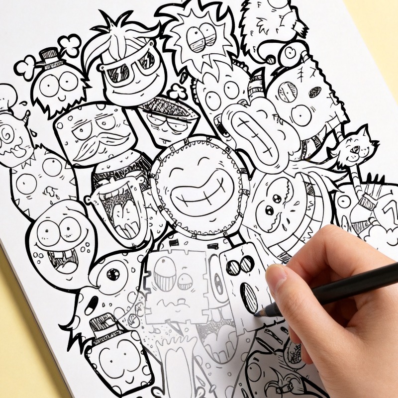 大人向けの減圧瞑想用手描き塗り絵、花/肖像画/城/食べ物など - Food And Snacks Coloring Book のレビューと価格
